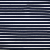 Sweat léger marinière rayure blanche fond marine 20 x 150 cm