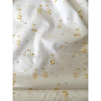 Popeline basse-cour fond clair 20 x 150 cm