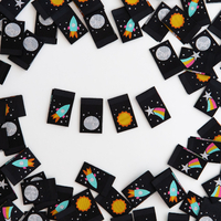 Lot de 8 étiquettes tissées - Space