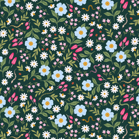 Tissu Garden & Globe Wildflower Field Emerald 20 x 110 cm