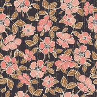 Tissu Crafted Blooms Cacao 20 x 110 cm
