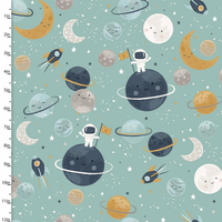 Flanelle de coton Starry Adventures Outer Space 20 x 110 cm