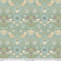 Tissu Morris & Co. Strawberry Thief Aqua 20 x 110 cm