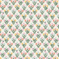 Tissu Rifle Paper Curio Tulips White 20 x 110 cm