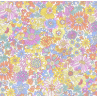 COUPON de Liberty Tana Lawn™ Rainbow Garden coloris C 92 x 137 cm