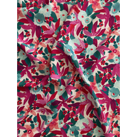 Nerida Hansen Viscose Floral coloris pétrole - 20 x 140 cm