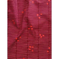 Nerida Hansen Popeline de coton Broken Stripe coloris Cerise - 20 x 145 cm