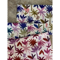 COUPON de Nerida Hansen Voile de coton Palm Haven coloris Cobalt Kaki - 80 x 145 cm