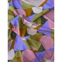 COUPON de Nerida Hansen Popeline de coton Multi Shapes coloris Sand - 79 x 145 cm