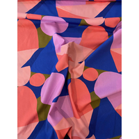 COUPON de Nerida Hansen Popeline de coton Multi Shapes coloris Blush - 80 x 145 cm