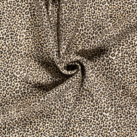 Viscose Bubble Léopard fond beige 20 x 135 cm
