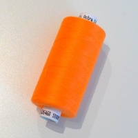 Bobine de fil à coudre orange fluo 1000m