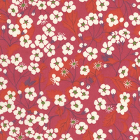 Liberty Mitsi framboise coloris B 20 x 137 cm