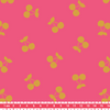 COUPON de Cherries gold, poly/coton coloris pralin 1m60 x 140 cm
