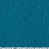 Tissu double gaze de coton coloris bleu paon 20 x 135 cm
