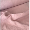 Tissu double gaze de coton UNIE coloris pétale 20 x 135 cm