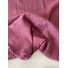 Tissu double gaze de coton UNIE coloris bois de rose 20 x 135 cm