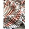 Tissu à carreaux écossais beige / rouge / bleu 20 x 150 cm
