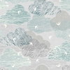 DERNIER COUPON De Tissu Elements nuages 67 x 110 cm
