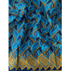 Coupon de wax vagues coloris bleu 2m30 x 115 cm