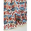 Tissu indien Bombay rouge et bleu 20 x 105 cm