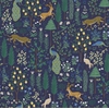 Tissu Rifle Paper Camont Menagerie fond marine 20 x 110 cm