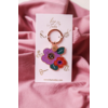 Jolis porte-clés exclusif Lise Tailor représentant 2 anémones aux teintes violet et bordeaux.PC ANEMONES