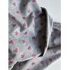 Molleton fin gris chiné clair coeur-coeur colors rose 20 x 150 cm