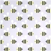 Popeline abeilles fond parme 20 x 140 cm