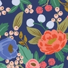 Tissu lin/coton Rifle Paper Vintage Garden Vintage Blossom Blue 20 x 110 cm