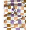Sweat léger grand damier lavande 20 x 145 cm
