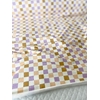 Sweat léger petit damier lavande 20 x 145 cm