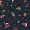 Tissu de Noël Nutcracker fond marine 20 x 140 cm