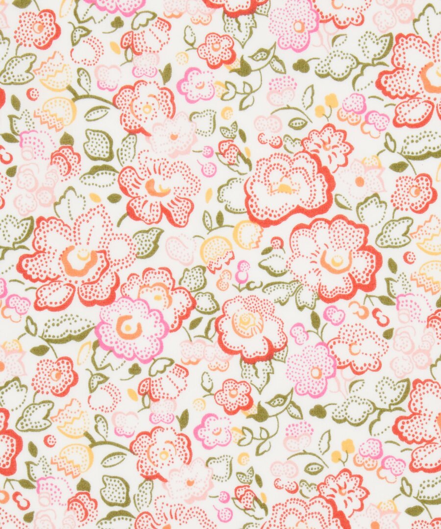Tissu Liberty Tana Lawn – Motif Betsy Doré à Paillettes – 100% Coton – Quart De Coupon 46x54 Cm