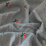 Viscose rayures bleues et roses 20 x 140 cm
