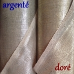 Lin irisé épais argenté 20x140 cm