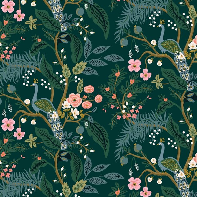 Trees Rifle Paper Coton Rifle Paper Vintage Garden 20 x 110 cm - Autres tissus patchwork ...