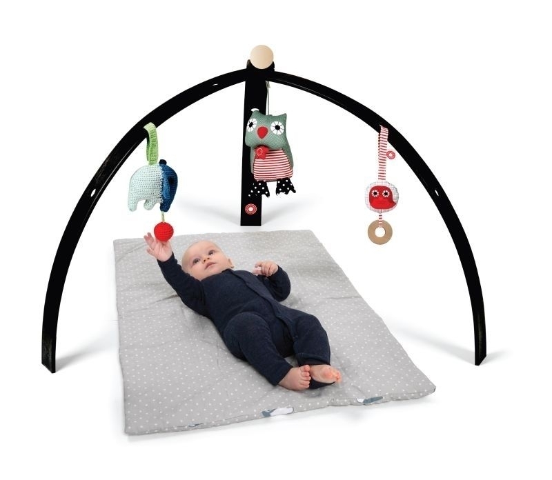 Portique D Eveil Pour Bebe En Bois Peint Noir Vendu Sans Jouet Jouets My Sweet Concept