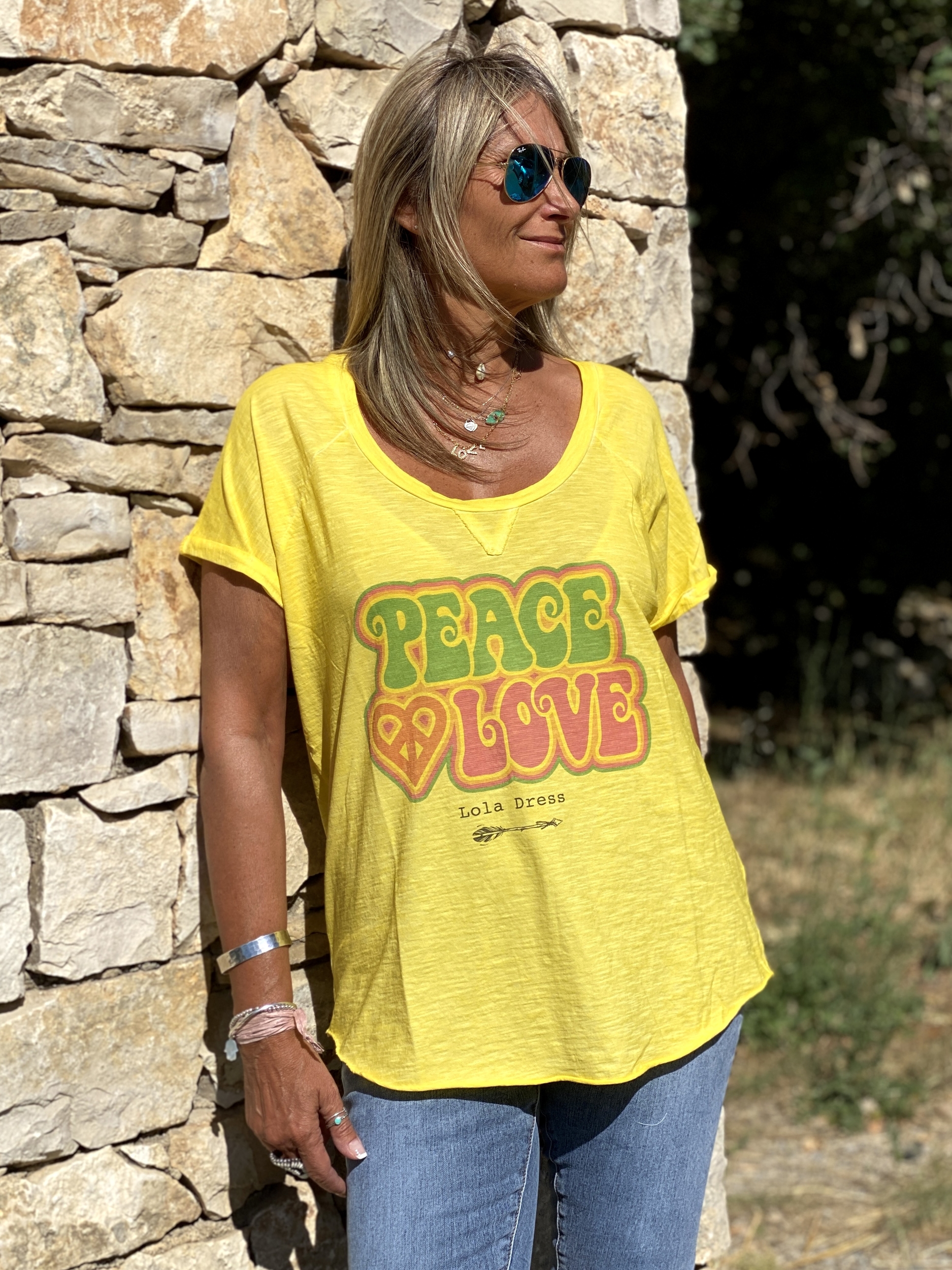 Tee shirt Peace &amp; Love Lola Dress 4