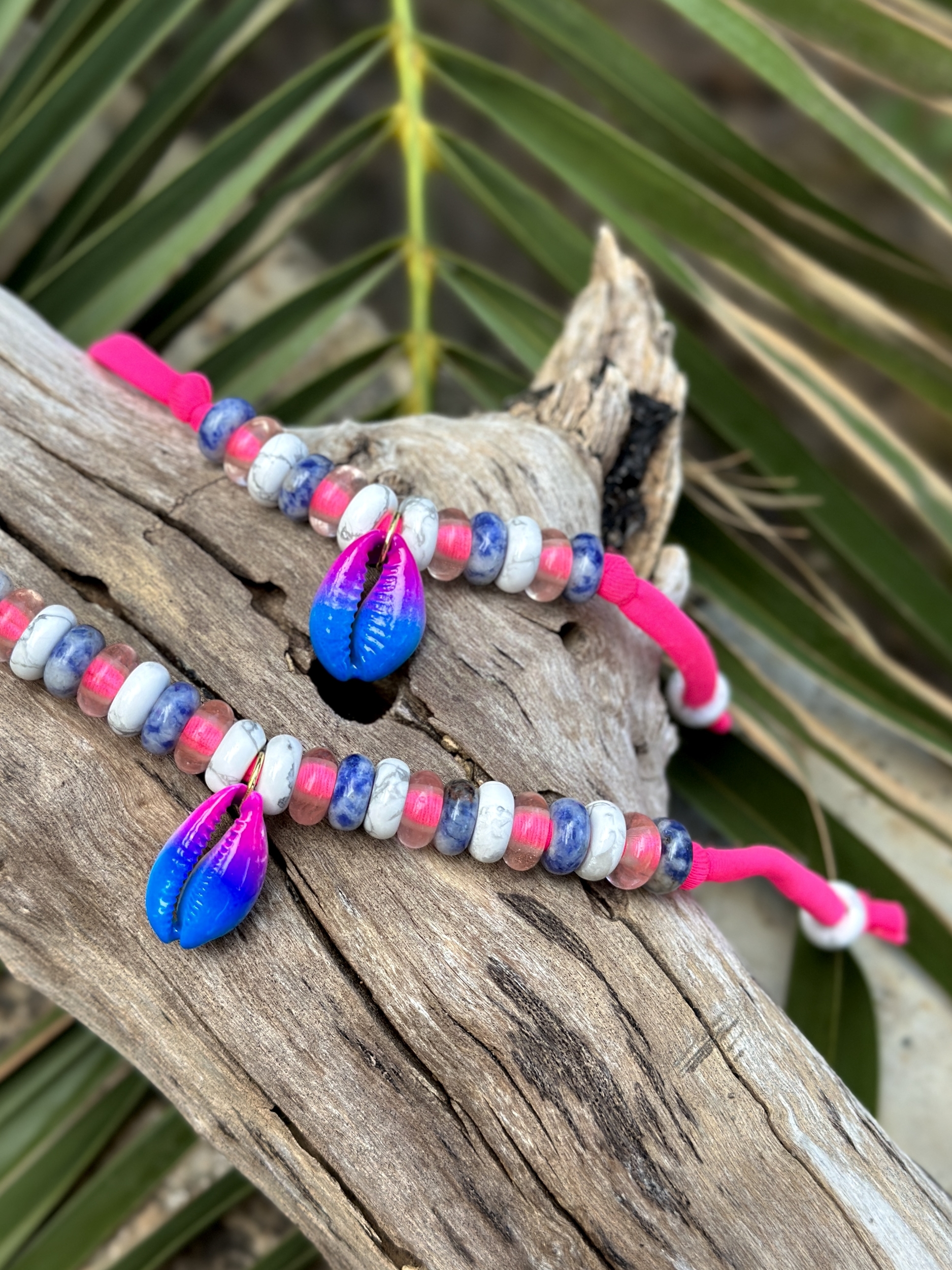 Bracelet élastique perles Heishi et pierres naturelles 7 chakras – boutique  bohème