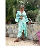 Robe Ikat Tie & Dye Green Sand Coachella 3