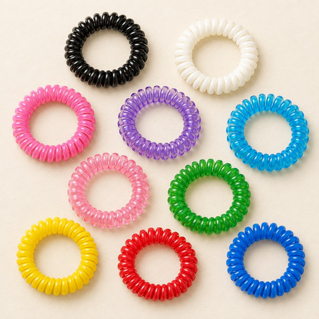 Dix bracelets anti-moustiques spirale de couleurs différentes