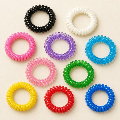 Dix bracelets anti-moustiques spirale de couleurs différentes