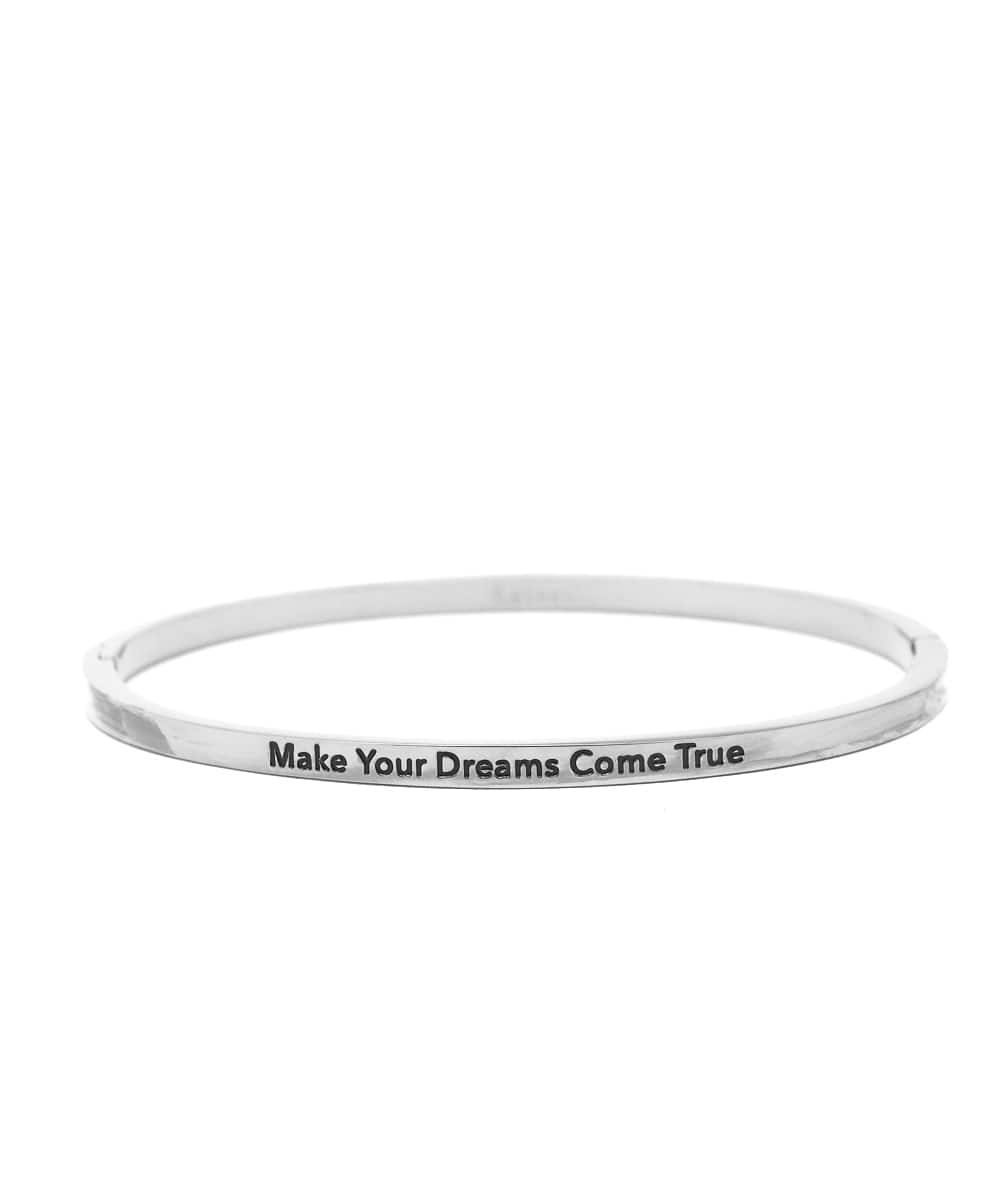 bracelet massage MAKE YOUR DREAMS COME TRUE -acier bracelet Ikita-argent2-min