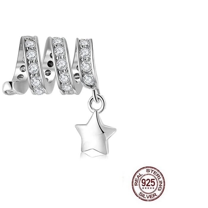Charm SPIRALE - Argent 925 & Zircon Cubique - Perle pour bracelet