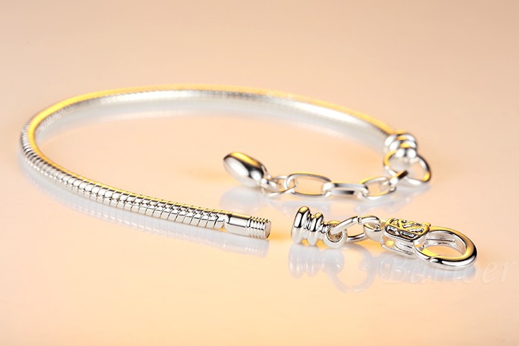bracelet ajustable coeur plaque argent maillon chaine serpentine