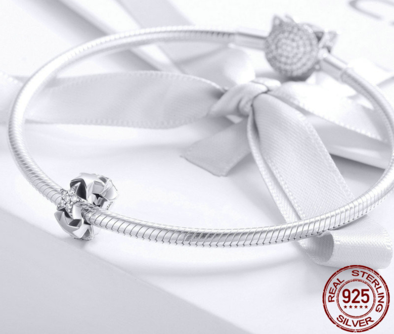 Charm Espaceur BELLE ÉTOILE - Argent S925 - Zircon Cubique - Pour bracelet style Pandora