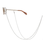 Chaîne de lunettes porte masque - Double mousqueton - Acier Inoxydable - Or