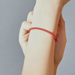 Bracelet pour charms - Cordon Rouge - Argent 925 - 16 + 4 cm - Rouge