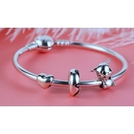 charm coeur argent 925 - pour bracelet - pendentif coeur-compatible pandora-min
